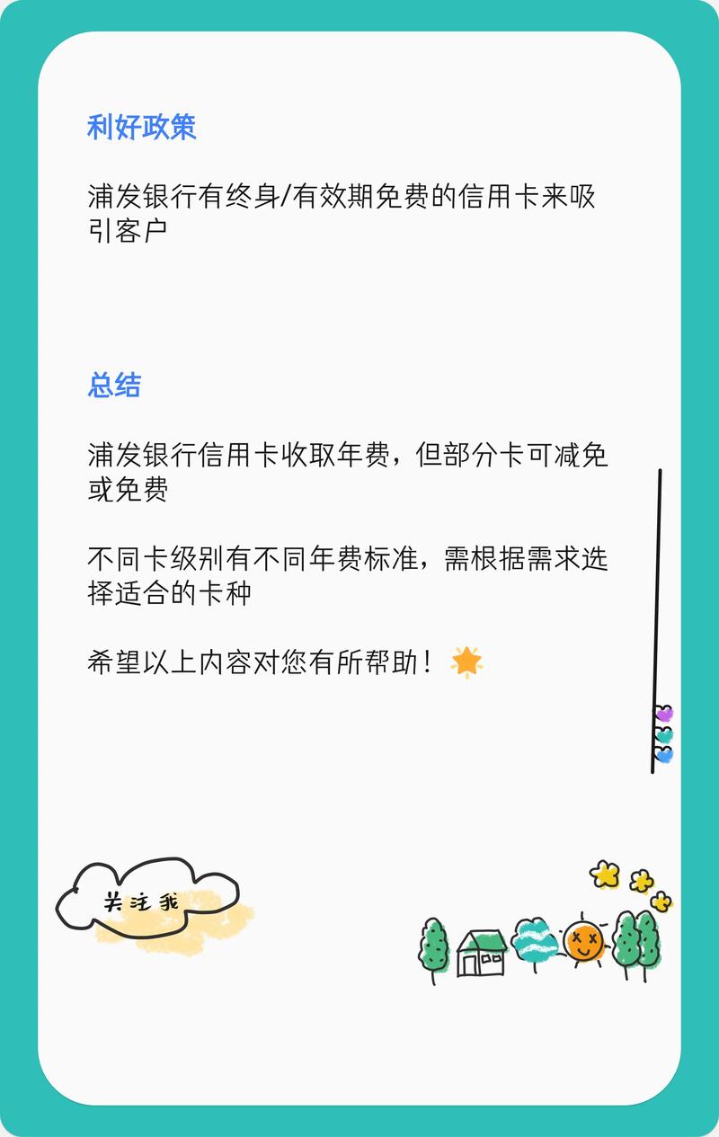 浦发银行信用卡年费
