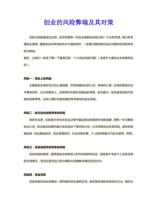 电商创业风险类别有哪些