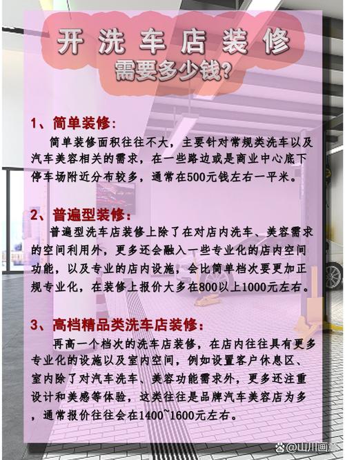 开一个汽车美容店要投资多少